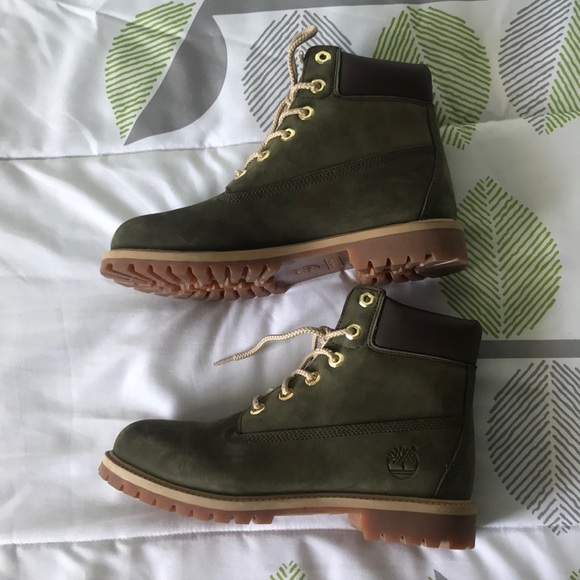 Army Green Timberland Boots - Picture 2 of 6